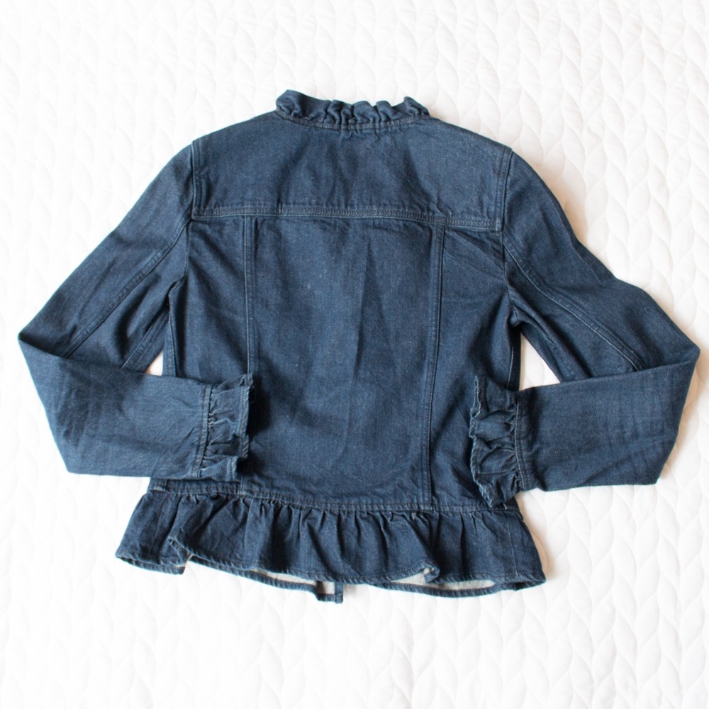 Banana Republic | Ruffle Peplum Denim Jean Jacket - Picture 6 of 6